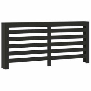 vidaXL radiatorskjuler 175x20x82 cm konstrueret tr&aelig; sort