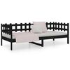 vidaXL daybed 90x200 cm massivt fyrretræ sort
