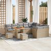 vidaXL Havesofa Sæt 12 pcs Beige polyrattan