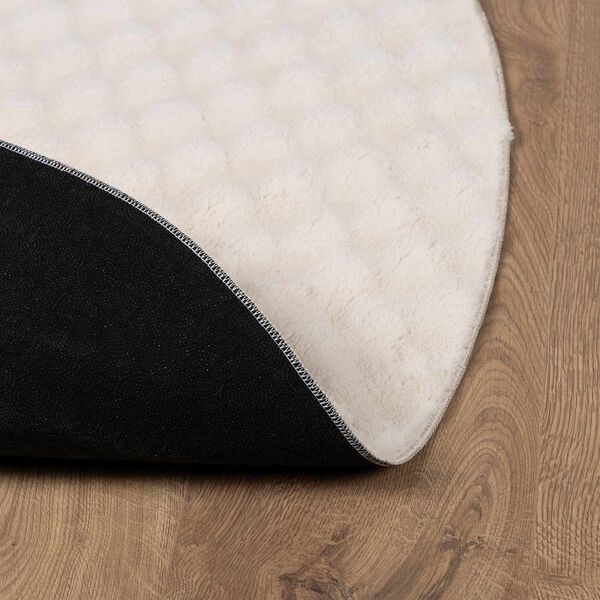 vidaXL Omr&aring;det&aelig;pper Rund HUARTE Beige &Oslash; 160 CM Polyester