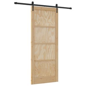vidaXL Skyded&oslash;r ORKDAL 86 x 211 cm Massivt fyrretr&aelig;