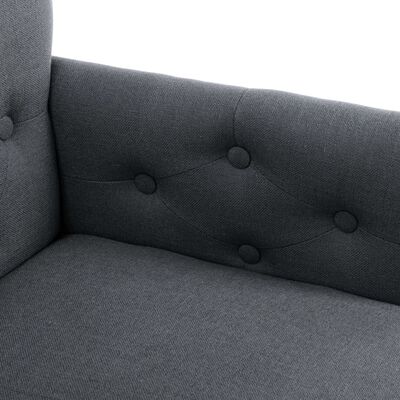 vidaXL spisebordsstol med armlæn stof grå