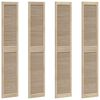vidaXL Skabsd&oslash;r 4 pcs Naturfarvet 201 x 2,1 x 39,5 cm Massiv fyrretr&aelig;