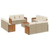 vidaXL sofas&aelig;t til haven 13 dele med hynder polyrattan beige