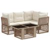 vidaXL Havesofa S&aelig;t 5 stk. Beige polyrattan