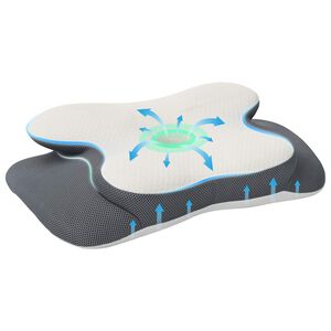 vidaXL Nakkepude Hvid Memory Skum 58 x 37,5 x 12 cm