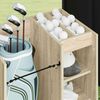vidaXL Golf Skab med hjul Ensfarvet Sonoma eg 65 x 45 x 98 cm