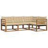 vidaXL Udend&oslash;rs sofagruppe med pude 4 pcs Naturlig og Beige