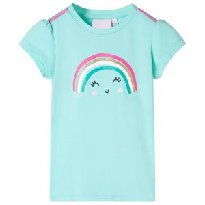 vidaXL T-shirt til b&oslash;rn str. 116 lys mintgr&oslash;n