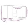 vidaXL skrivebord 140x50x75 cm massivt fyrretr&aelig; hvid