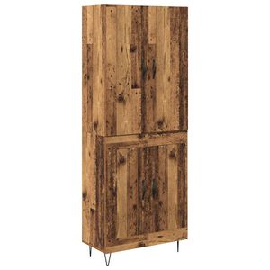 vidaXL Highboard 2 pcs Gammelt tr&aelig; Konstrueret tr&aelig;