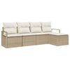 vidaXL Sofa S&aelig;t 5 stk. Beige og creme polyrattan