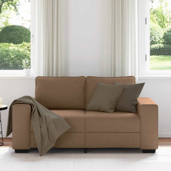 vidaXL 2-personers sofa 160x77x82 cm stof brun
