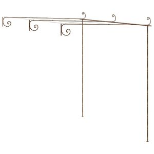 vidaXL pergola 3x3x2,5 m jern antikbrun