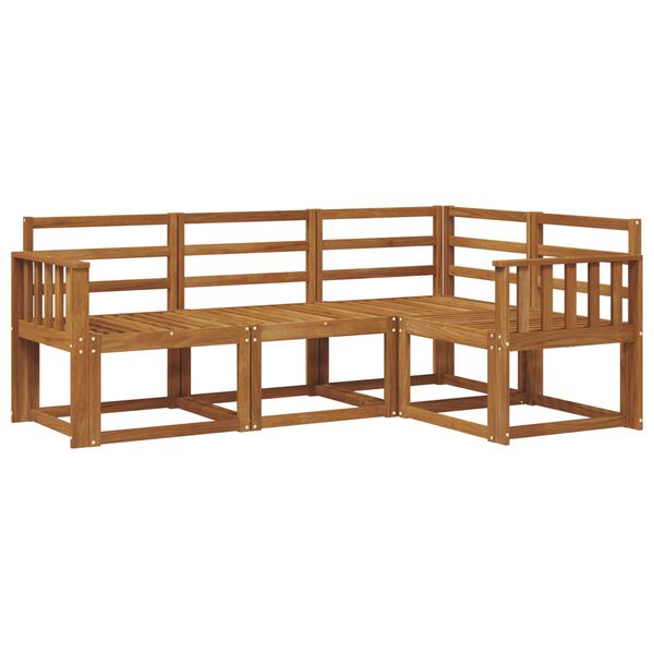 vidaXL Udend&oslash;rs sofagruppe 4 pcs Naturfarvet Massivt Akacietr&aelig;