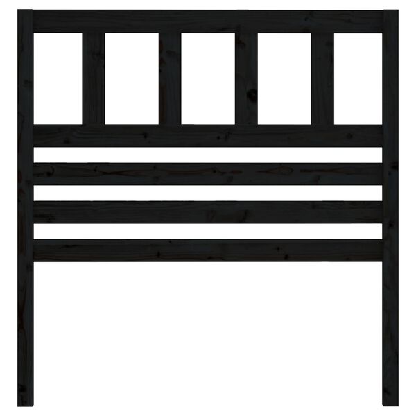 vidaXL sengeg&aelig;rde 96x4x100 cm massivt fyrretr&aelig; sort