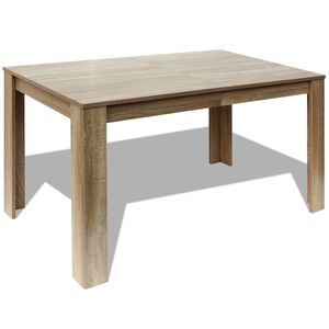 vidaXL spisebord 140x80x75 cm egetr&aelig;sfarvet