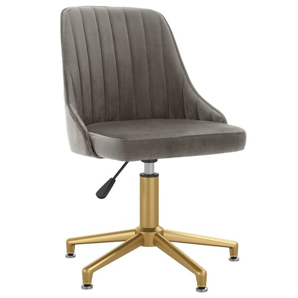 vidaXL drejelig spisebordsstol fl&oslash;jl lysegr&aring;