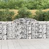 vidaXL buede gabionkurve 9 stk. 300x30x100/120 cm galvaniseret jern