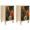 vidaXL Natskab BONN 2 stk. Sonoma-eg 36 x 33 x 60 cm Konstrueret tr&aelig;