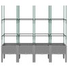 vidaXL plantekasse med espalier 160x40x142,5 cm PP lysegr&aring;