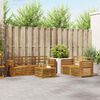 vidaXL Sofas&aelig;t 6 pcs Naturfarvet Massivt Akacietr&aelig;