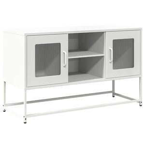 vidaXL tv-bord 100,5x39x60,5 cm st&aring;l hvid