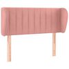 vidaXL sengegavl med kanter 93x23x78/88 cm fl&oslash;jl lyser&oslash;d