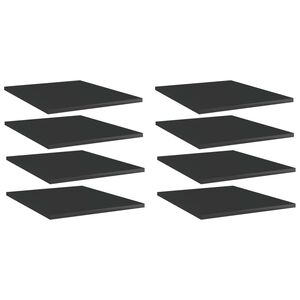 vidaXL boghylder 8 stk. 40x50x1,5 cm konstrueret tr&aelig; sort h&oslash;jglans