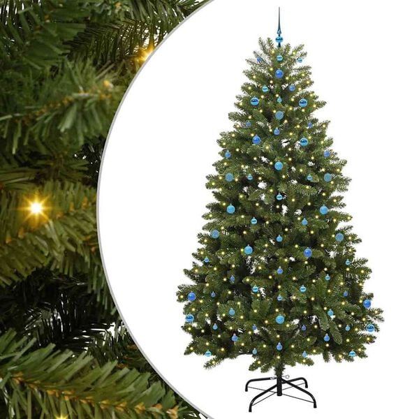 vidaXL Kunstigt juletr&aelig; med 300 LED'er Gr&oslash;n 270 cm PVC og metal