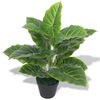 vidaXL kunstig taro-plante med potte 45 cm gr&oslash;n