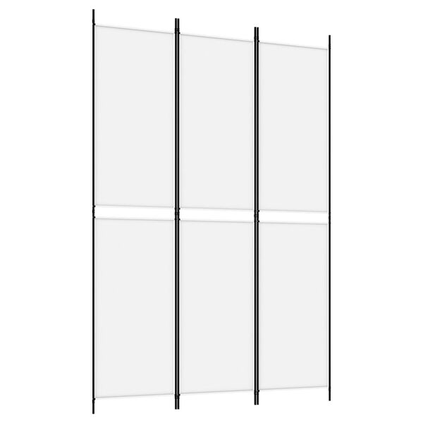 vidaXL 3-panels rumdeler 150x220 cm stof hvid