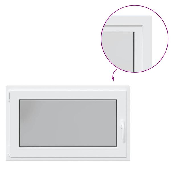 vidaXL k&aelig;ldervindue RISOR 100x60 cm Tilt&Drej DIN venstre hvid