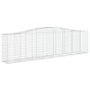 vidaXL buede gabionkurve 25 stk. 400x50x100/120 cm galvaniseret jern