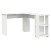 vidaXL Hj&oslash;rneskrivebord Hvid 140 x 113,5 x 75 cm Konstrueret tr&aelig;