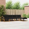 vidaXL Udend&oslash;rs sofagruppe med pude 5 pcs Naturlig og sort
