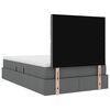 vidaXL Seng med opbevaring og madras M&oslash;rkegr&aring; 120 x 190 cm Stof