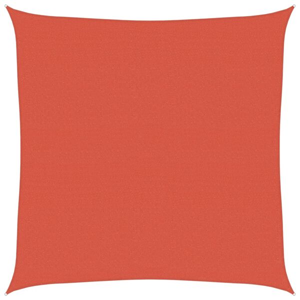 vidaXL solsejl 5x5 m 160 g/m&sup2; HDPE terrakotta