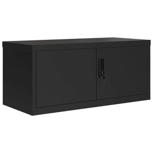 vidaXL arkivskab 90x40x40 cm st&aring;l sort