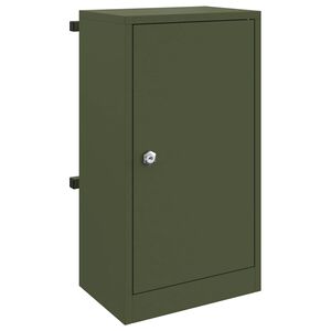 vidaXL postkasse med opbevaring Olivengr&oslash;n 30 x 20 x 55 cm St&aring;l