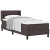 vidaXL Box spring seng med pude M&oslash;rk Brun 200 x 80 cm Stof