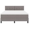 vidaXL Box spring seng med madras Gr&aring;brun 140 x 190 cm Stof