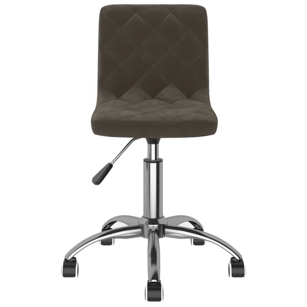 vidaXL drejelige spisebordsstole 2 stk. fl&oslash;jl m&oslash;rkegr&aring;