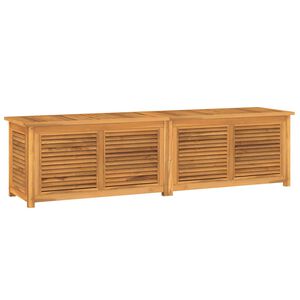 vidaXL opbevaringsboks til haven med pose 200x50x55 cm massivt teaktr&aelig;