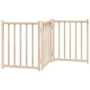 vidaXL hundel&aring;ge 3 paneler 150 cm foldbar massivt gran