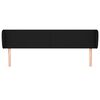 vidaXL sengegavl med kanter 163x23x78/88 cm stof sort
