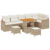 vidaXL Havesofa S&aelig;t 9 pcs Beige polyrattan