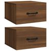 vidaXL v&aelig;gh&aelig;ngte sengeborde 2 stk. 35x35x20 cm brun egetr&aelig;sfarve