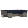 vidaXL havesofa med hynder polyrattan gr&aring;