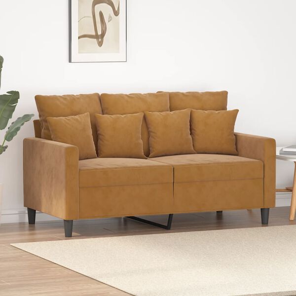 vidaXL 2-personers sofa 120 cm fl&oslash;jl brun